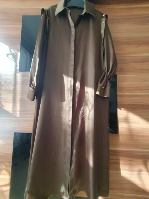 Zara maxi sukienka koszulowa L