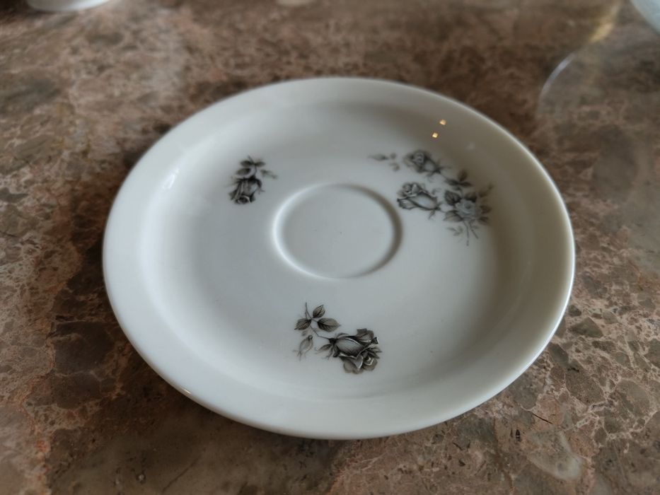 Conjunto chá / café branco floral