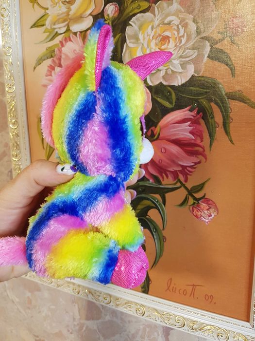 TY Beanie Boos глазастик яркий единорог 17 см