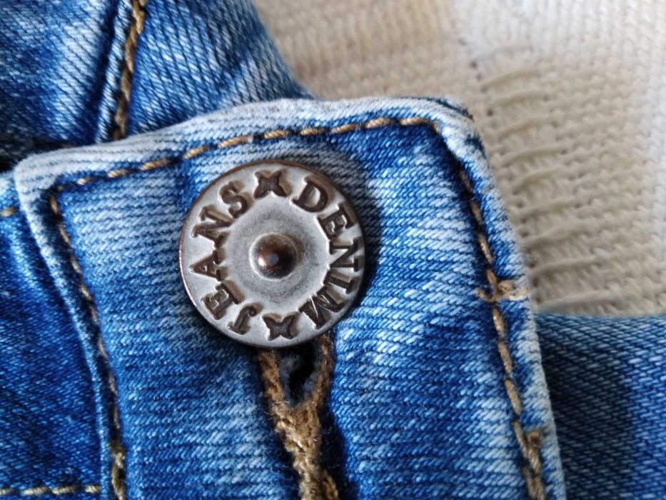 Calças Ganga Azuis Denim Jeans S/36