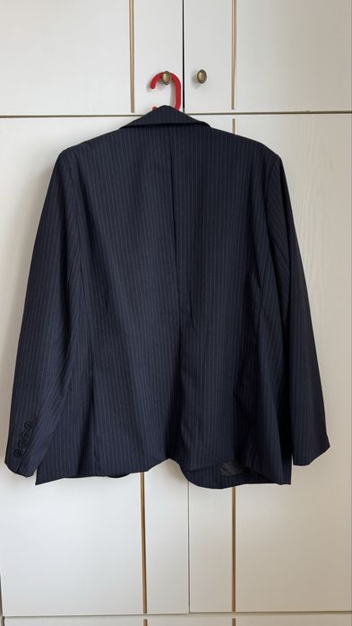 Marynarka granatowa w paski XXL 44