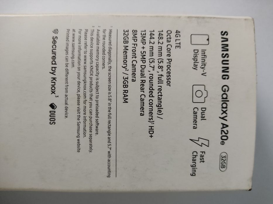Samsung A20e 32GB/3GB Ram Niebieski
