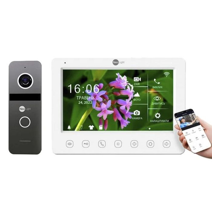 Оптова Ціна Комплект відеодомофону з Wi-Fi NeoLight NeoKit HD WF