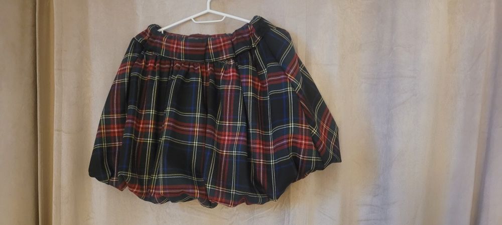 Spódnica w kratkę bombka r.s/m.