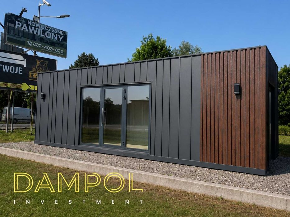 kontener pawilon 8 x 3 showroom biuro komis - od ręki 24 m 2