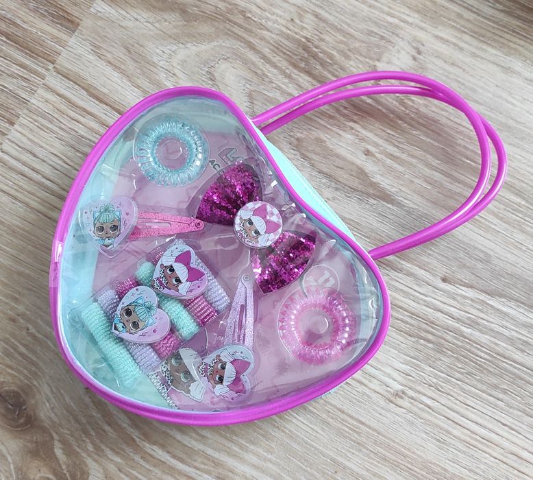 Набір аксесуарів "LOL", набір колечок та заколок, браслет