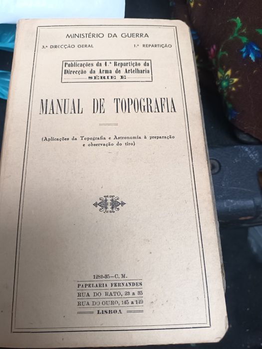 Manual da topografia. Ministério da  guerra