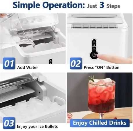 KUMIO – automat do lodu, 9 kostek w 6–9 min, 15 kg/dobę