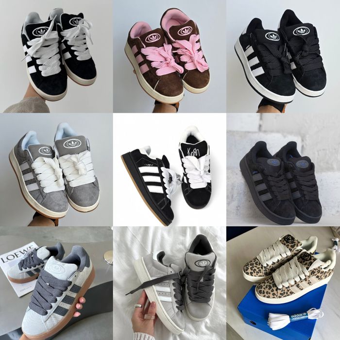 р36-45 Adidas Campus Grey Black White Red Green Beige