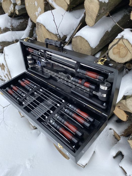 Набір шампурів в кейсі на подарунок ручної роботи