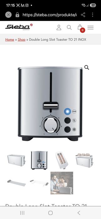 Toster z długimi szczelinami