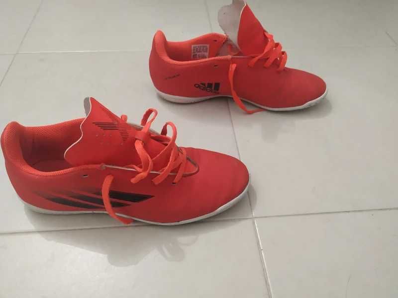 Sapatilhas Chuteiras Futsal Adidas X Speedflow.4 IN 37.5 vermelho