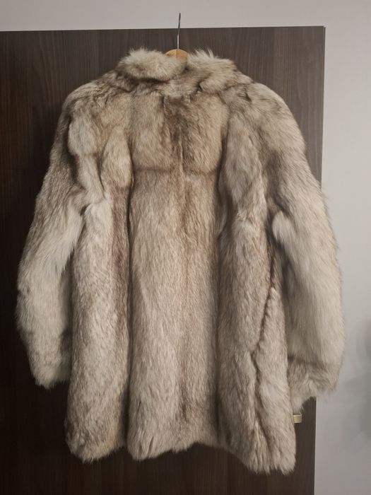 Futro / kurtka z lisa polarnego, lis srebrny