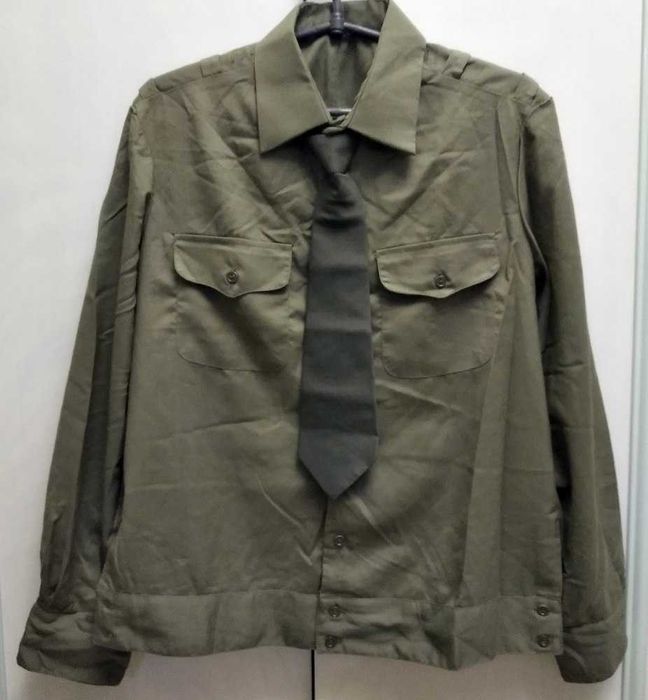 Новая офицерская военная рубашка с галстуком СССР ( начало 80х) 48-2.