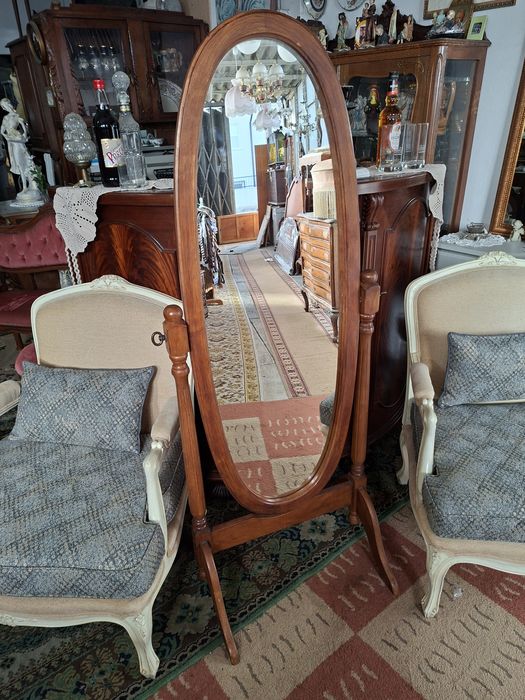 2 espelhos ovais de pé - basculares