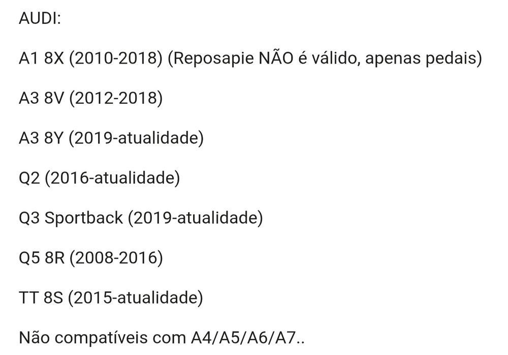 Pedais Alumínio Volkswagen Audi Seat Skoda