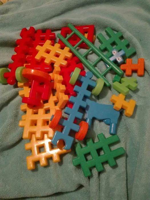 Plastikowe klocki, wafle