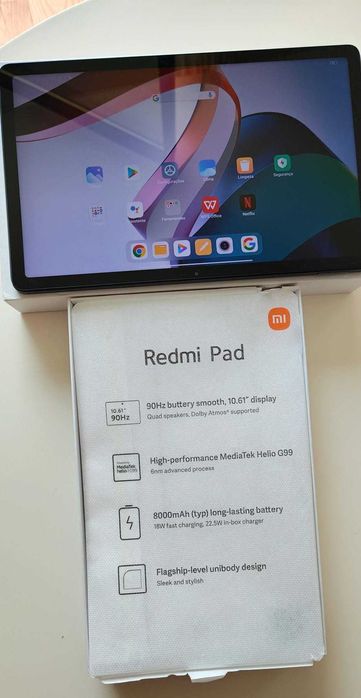Tablet Xiaomi Redmi Pad 128GB 10.61" 90Hz Cinzento (Imaculado c/ Caixa)