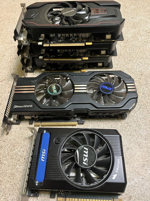 Лот з відеокартами 5шт.