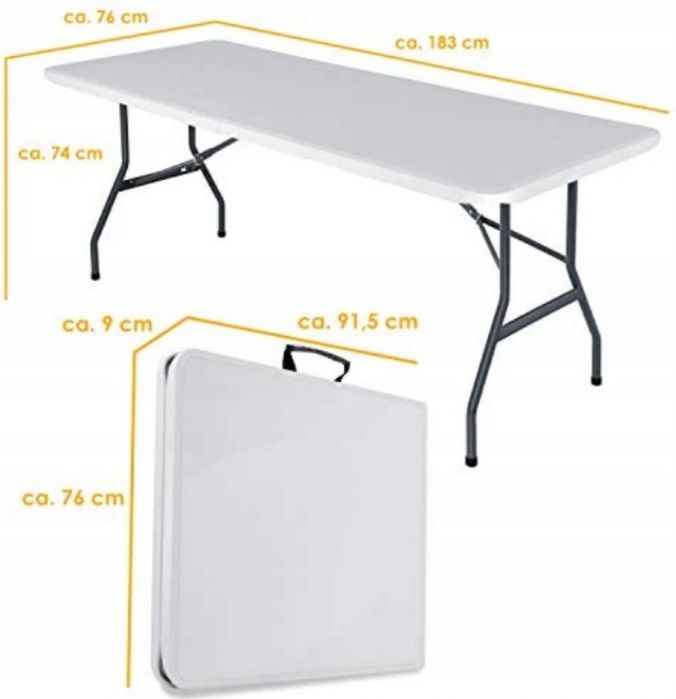 Stół KESSER tworzywo sztuczne prostokątny 76 x 183 x 74 cm