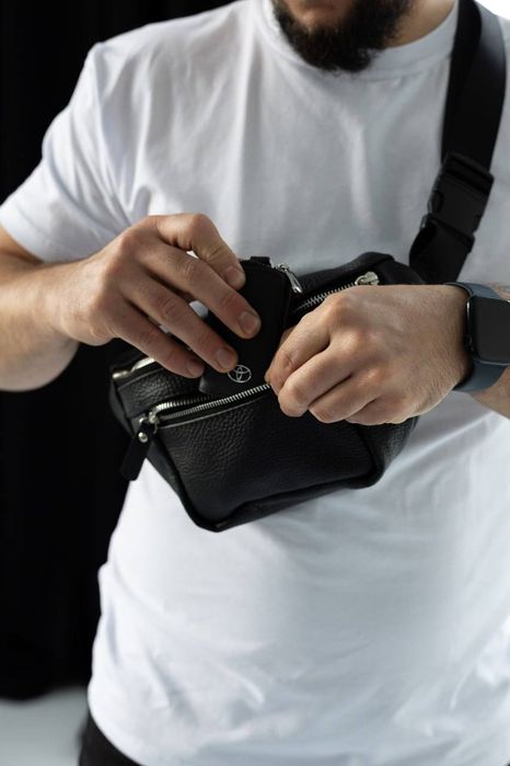 Бананка чоловіча з натуральної шкіри