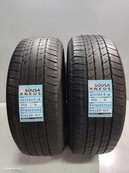 2 pneus semi novos 265-60r18 bridgestone - oferta dos portes