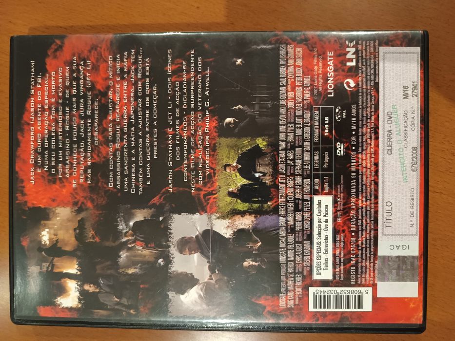 DVD guerra - jet li