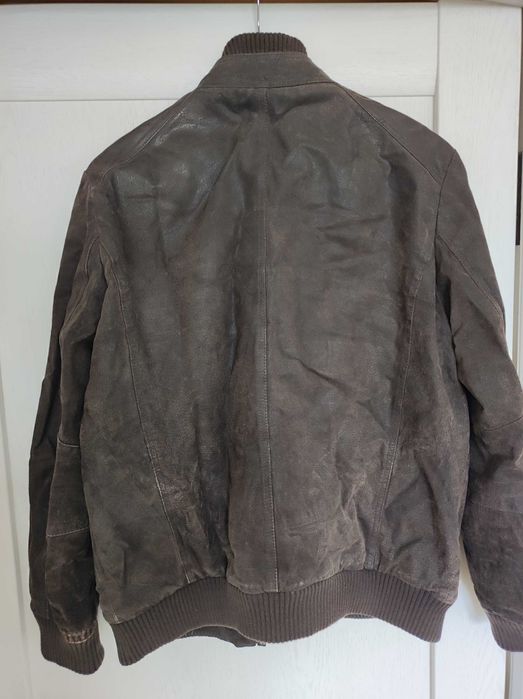 Куртка шкіряна (вінтаж) коричнева, оверсайз
