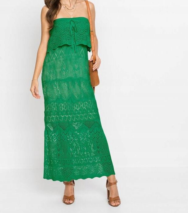 Nowa sukienka boho zieleń 48/50