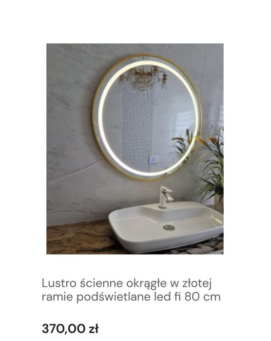 Lustra okrągłe łazienkowe podświetlane led