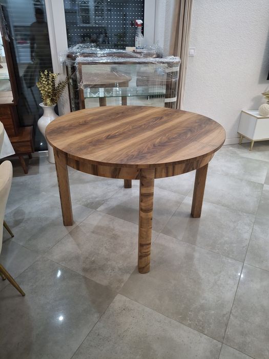 Stół okrągły orzech Design PRL