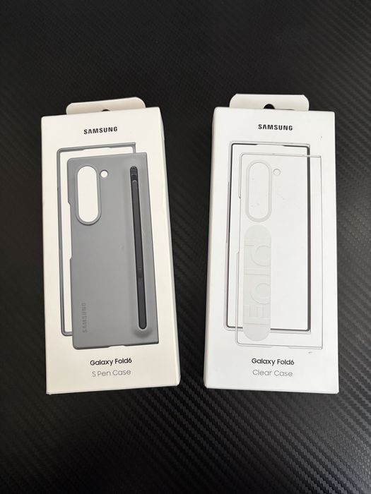 Повністю нові оригінальні чохли для Samsung Fold 6, Clear Case і S Pen Case