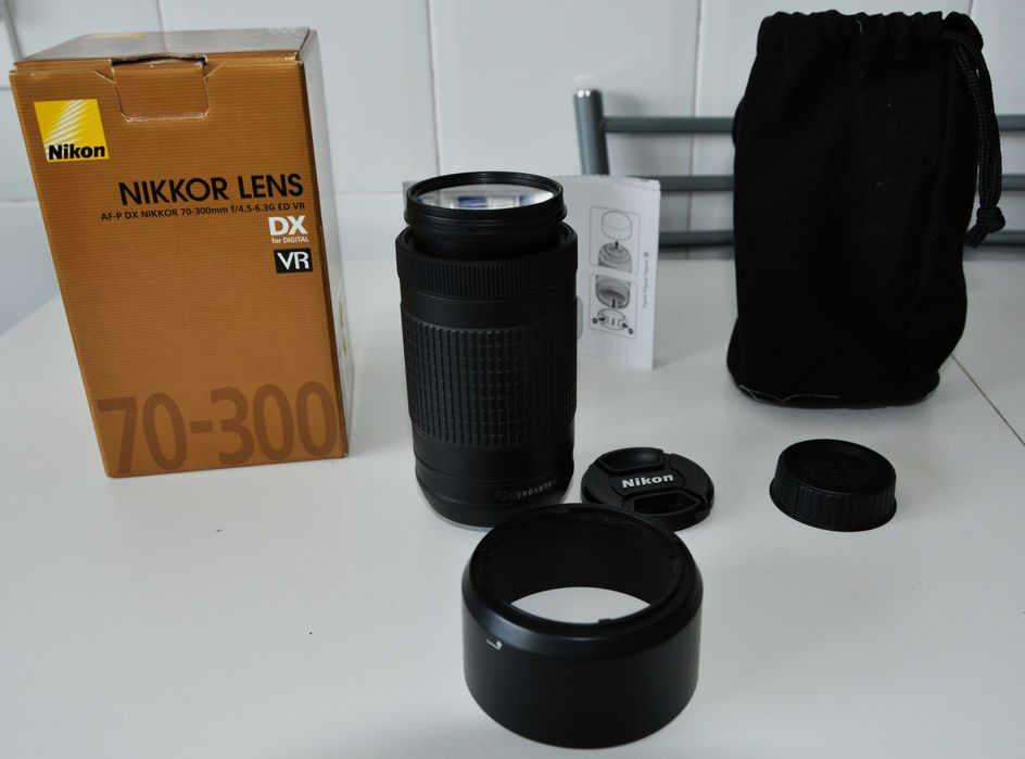 Objetiva Nikon AF-P DX 70-300mm f/4.5-6.3G ED VR (Como Nova)