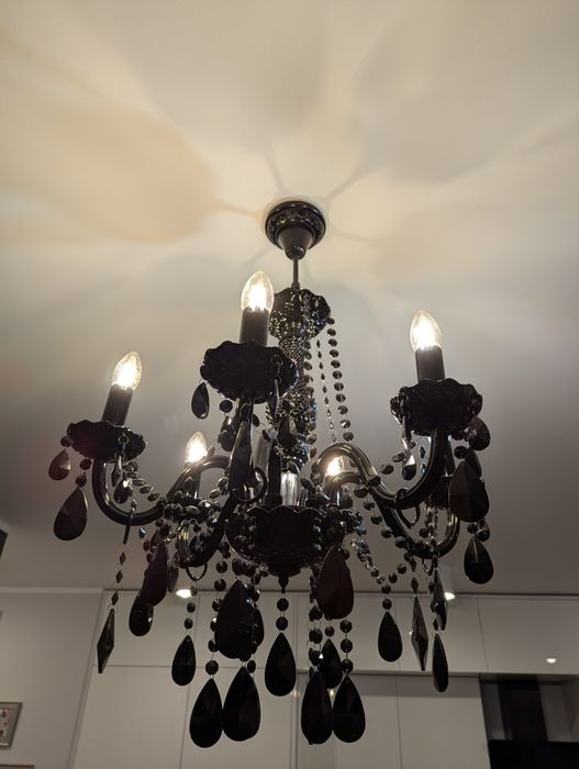 Żyrandol, Lampa wisząca kryształowa Glamour