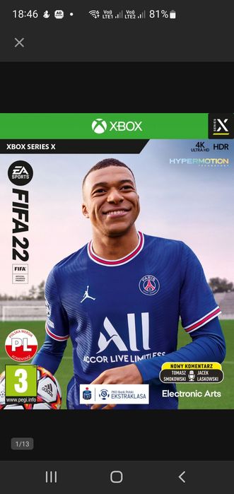 FIFA 22 Xbox Series X PL nowa zafoliowana