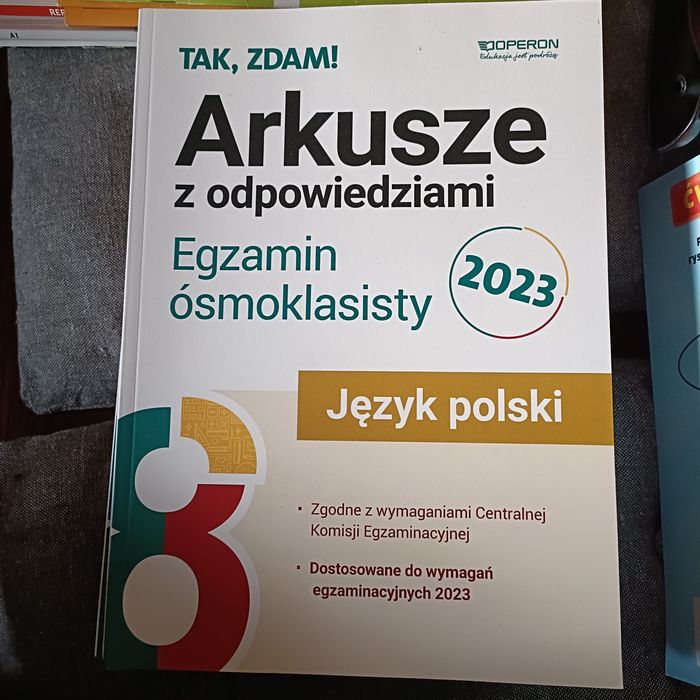 Arkusze,  język polski egzamin 8 klasy nowe