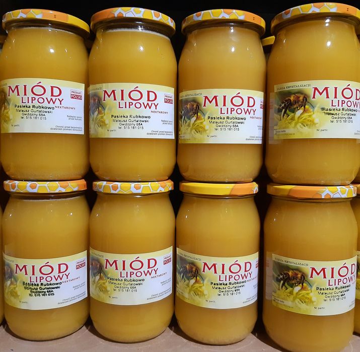 Miód lipowy pasieka Rubkowo
