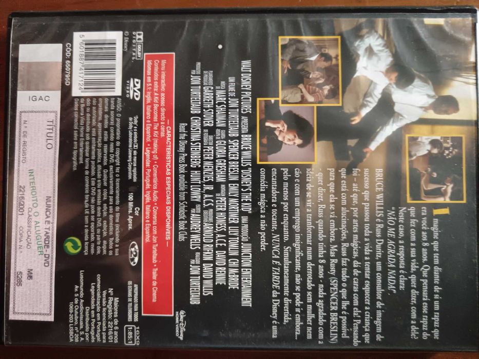 filme dvd original - nunca e tarde