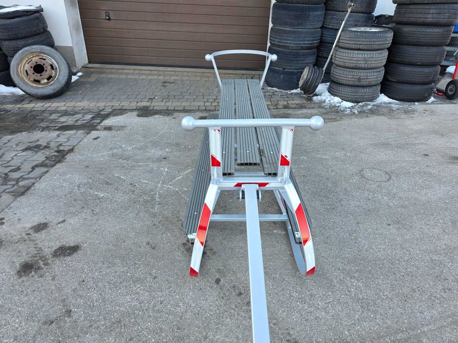 Sanki Kuligowe / Masywne Duże Sanie do Quada Traktora Siedzisko 195cm