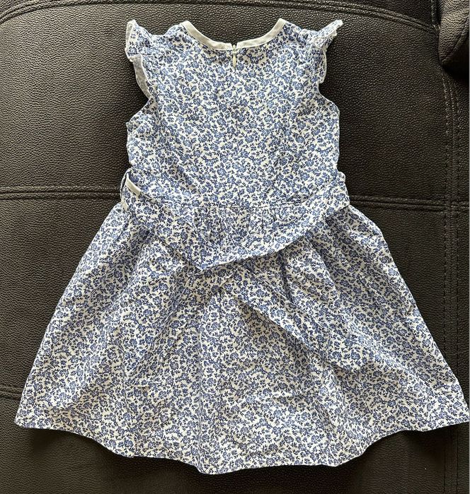 Vestido Azul e Branco Florido (24M)