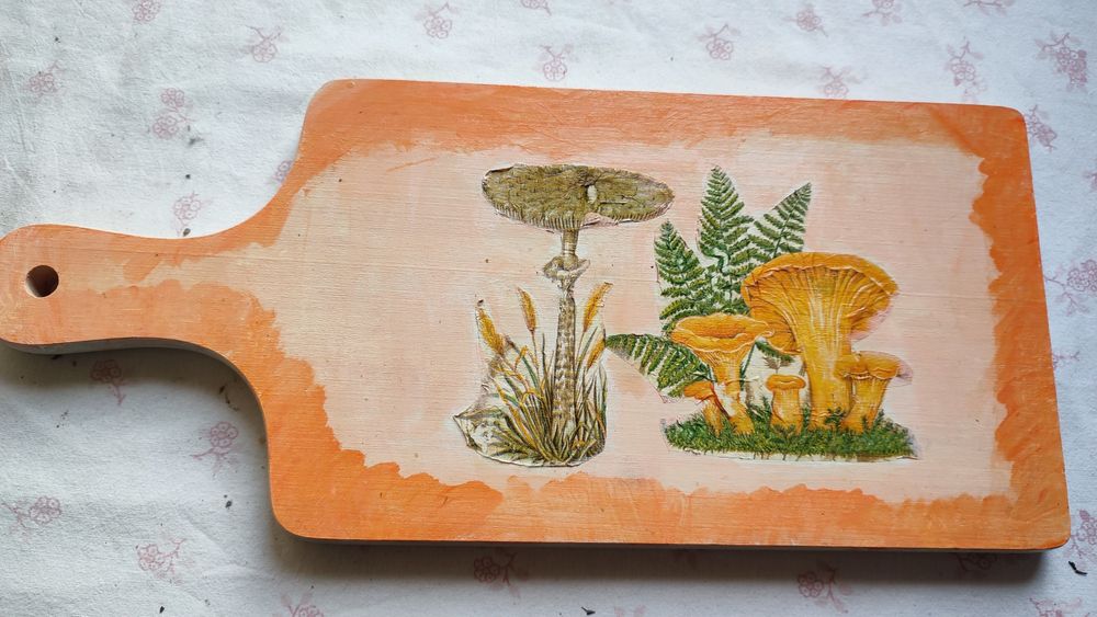 Deska do krojenia decoupage ozdoba