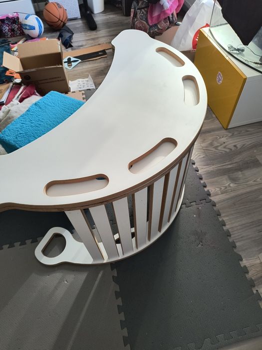 Bujak 3w1 Tupti Wood,zjeżdżalnia,blat,,Bujak+pufa