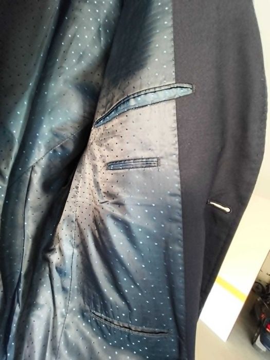 Fato Cortefiel Slim Fit azul-marinho T46 – Casaco + Calças