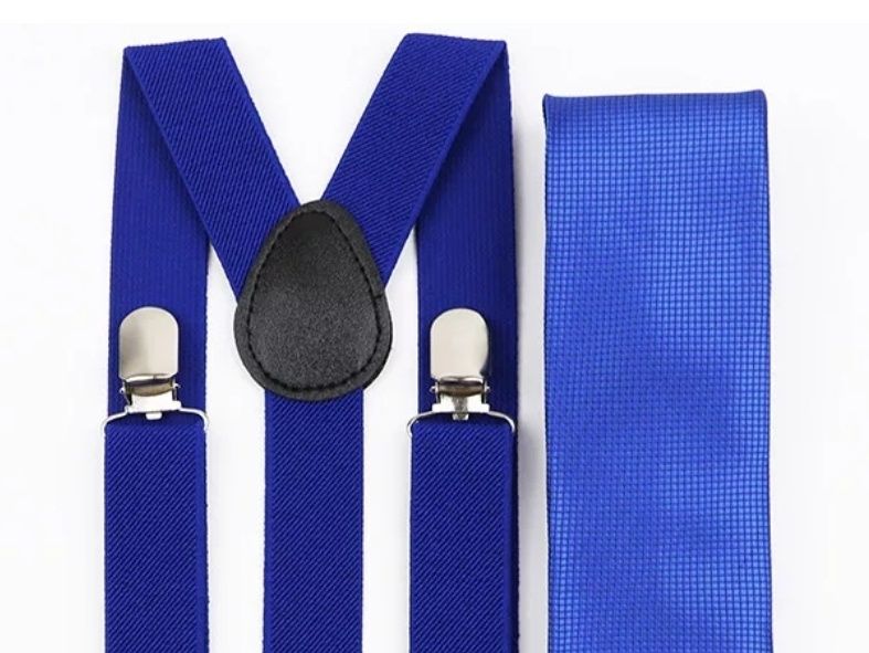 Conjunto suspensórios com laço ou gravata novos