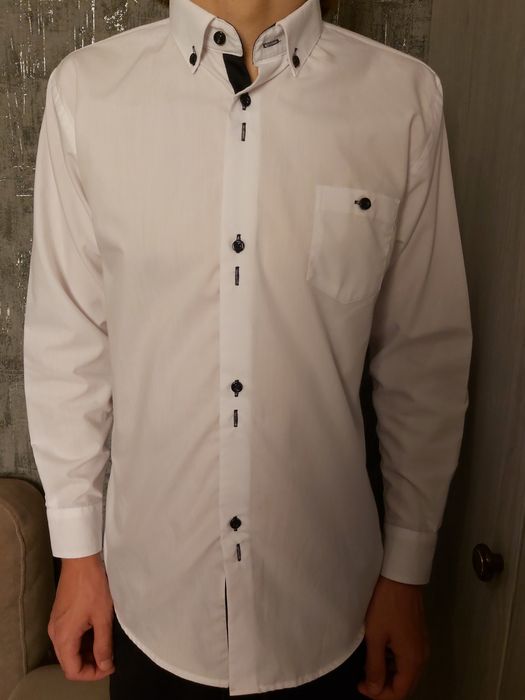 Рубашка мужская ,  белая рост до 170