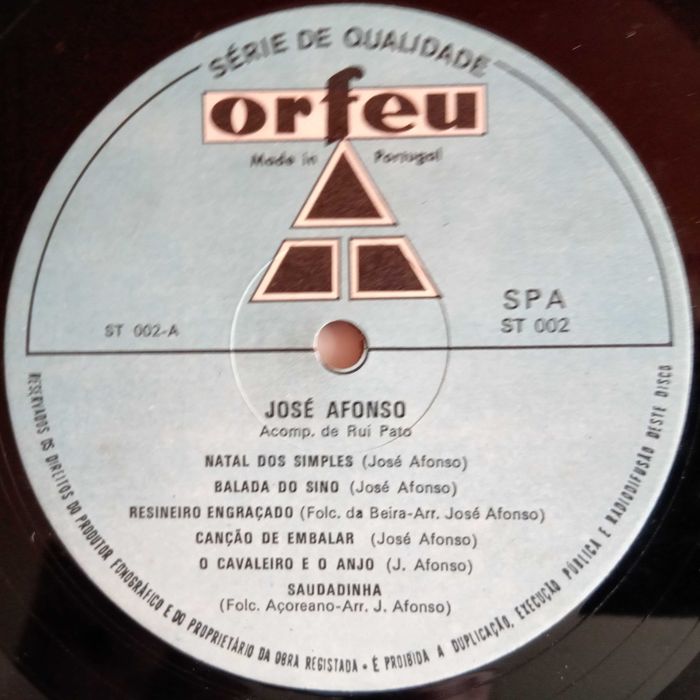 José Afonso	- - - - -		Cantares do Andarilho	- - - - -	LP