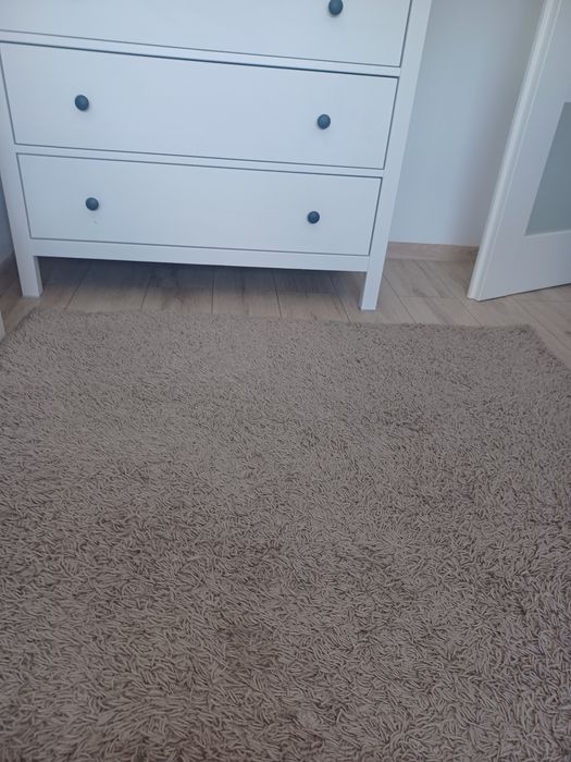 Dywan ikea długi włos ciemny beż 133×195cm