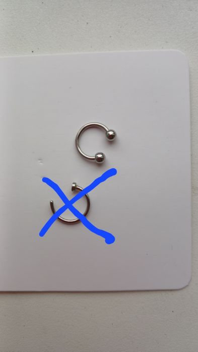 Пирсинг в нос (титан)