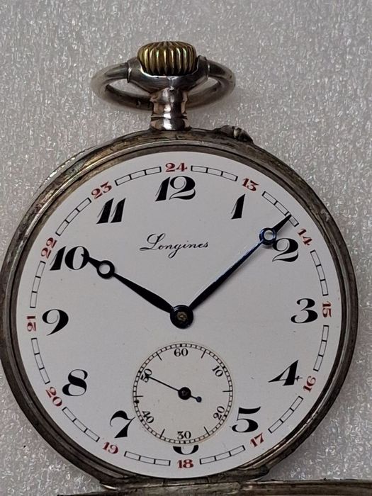 Часы карманные серебряные механические швейцарские LONGINES