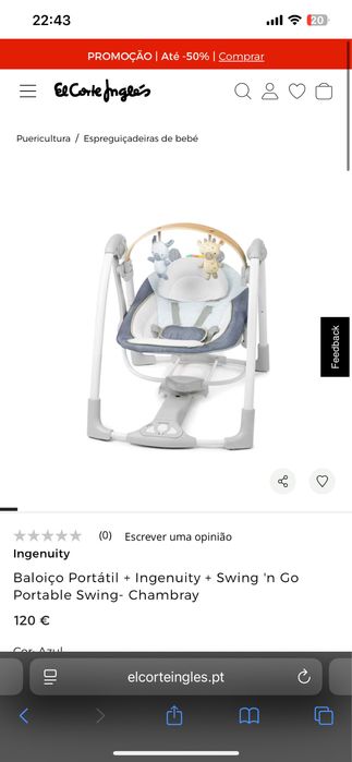 Espreguicadeira eletrica INGENUITY